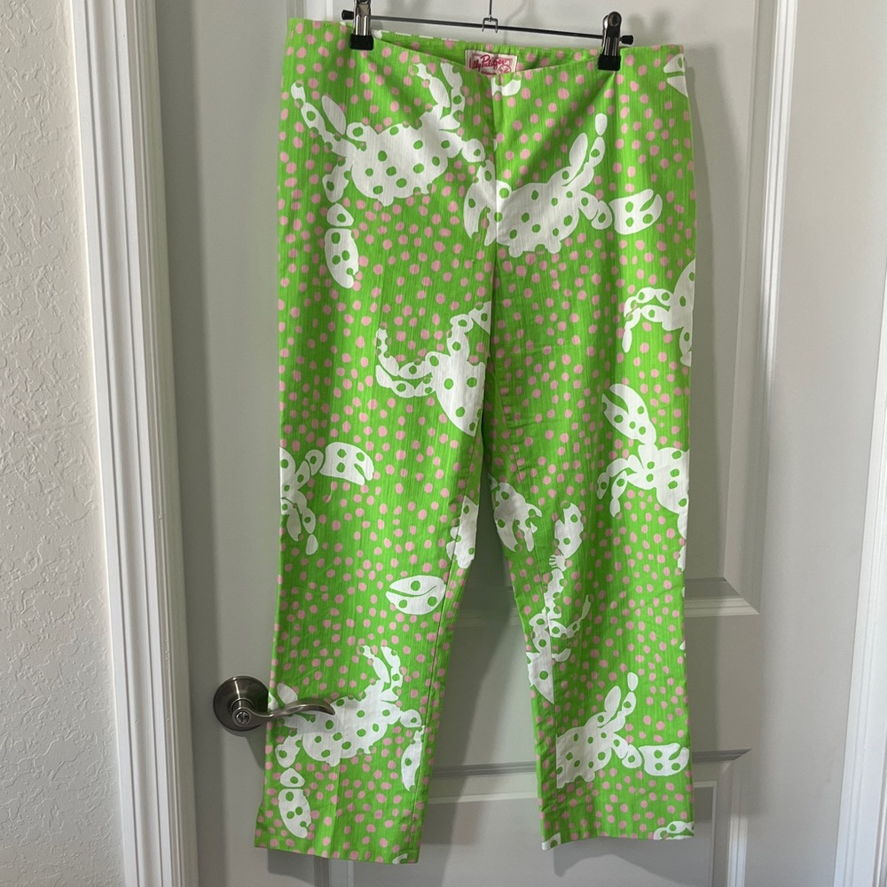 Lilly Pulitzer Not so crabby VTG Crop pant RARE FIND SZ 10
